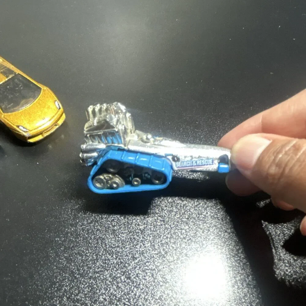 5-Piece Diecast Toy Car Lot - Blue Yellow Black Gold Silver Vehicles
